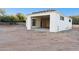 Exterior view of home under construction showing covered patio and clean modern lines at 8230 N Mockingbird Ln, Paradise Valley, AZ 85253