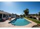 Backyard pool with adjacent patio area and landscaping at 120 W Thunderbird Rd, Phoenix, AZ 85023