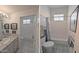 Cozy bathroom with a shower-tub combo, tile floors, and neutral color scheme at 14236 N 28Th St, Phoenix, AZ 85032