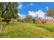 Spacious backyard features an expansive lawn, privacy fence, and mature trees at 14608 N Montego Ct, Phoenix, AZ 85053