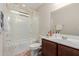 A bright bathroom featuring modern fixtures and a shower at 19703 W Badgett Ln, Litchfield Park, AZ 85340