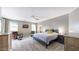 Serene main bedroom featuring a ceiling fan, carpet flooring, and ample natural light at 8385 W Vogel Ave, Peoria, AZ 85345