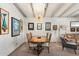 Elegant dining room with a modern chandelier and artwork at 945 W 10Th St, Mesa, AZ 85201