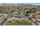 Beautiful aerial view showcasing the home's surrounding neighborhood and mountain scenery at 3702 E Camelback Rd, Phoenix, AZ 85018