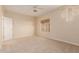 Bedroom featuring neutral walls, plush carpet, and a modern ceiling fan for ultimate comfort at 5345 E Mclellan Rd # 83, Mesa, AZ 85205