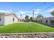 Expansive backyard featuring lush artificial turf and a view of the sparkling pool, perfect for recreation at 5927 E Edgemont Ave, Scottsdale, AZ 85257