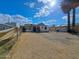 View of the backyard with solar panels at 8350 W Monroe St, Peoria, AZ 85345