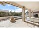 Outdoor patio with a built-in pool, concrete flooring and an outdoor dining area at 15377 W Cheery Lynn Rd, Goodyear, AZ 85395