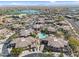 Aerial view showcasing community, surrounding desert landscape and distant lake at 16800 E El Lago Blvd # 2072, Fountain Hills, AZ 85268