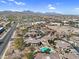 Aerial shot of a community in a desert landscape with mountains in the background at 16800 E El Lago Blvd # 2072, Fountain Hills, AZ 85268