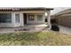 Exterior view of covered patio area and gravel groundcover at 2146 E Aloe Pl, Chandler, AZ 85286