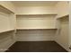 A large walk-in closet with adjustable shelving on multiple levels at 2146 E Aloe Pl, Chandler, AZ 85286