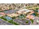 Aerial shot of a large community center with parking, ponds, and well-maintained landscaping at 2415 Leisure World --, Mesa, AZ 85206