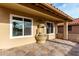 Covered patio featuring a water fountain and travertine flooring at 2415 Leisure World --, Mesa, AZ 85206