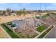 Aerial view of the home showcasing the tile roof and private backyard at 2838 E Vaughn Ct, Gilbert, AZ 85234