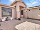 Wide view of the charming outdoor patio area with brick pavers at 6603 W Via Dona Rd, Phoenix, AZ 85083