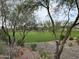 Scenic view of a well-maintained community park with native landscaping and mature trees at 7688 W Saddlehorn Rd, Peoria, AZ 85383