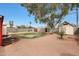 Picture of a backyard with grass area, block fence, shed, and mature trees at 808 W 9Th St, Tempe, AZ 85281