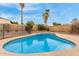 Sparkling pool surrounded by lush landscaping for privacy and relaxation at 1018 E Tonto Ln, Phoenix, AZ 85024