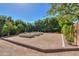 An empty outdoor space with garden beds for flowers or plants at 3527 E Indigo Cir, Mesa, AZ 85213