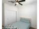 Comfortable bedroom with a ceiling fan, closet, and a window at 5463 E Azara Dr, San Tan Valley, AZ 85140