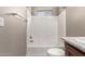 Bathroom features a shower-tub combo and brushed nickel fixtures at 650 N Hawes Dr # 3622, Mesa, AZ 85207