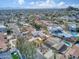 High angle view of residential neighborhood featuring tree-lined streets and diverse homes with city views in the distance at 7542 N 22Nd Pl, Phoenix, AZ 85020