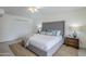 Comfortable bedroom featuring a tufted headboard, soft rug and ample natural light at 10844 N 37Th St, Phoenix, AZ 85028
