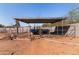 Covered horse shelter providing shade and protection for equine at 11823 N 76Th Way, Scottsdale, AZ 85260
