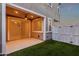 Back patio with ceiling fan and sliding glass door entry at 3802 E Stiles Ln, Gilbert, AZ 85295