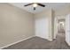 Bedroom featuring neutral walls, carpet and a closet with white doors at 3802 E Stiles Ln, Gilbert, AZ 85295