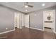 Bedroom features hardwood floors, ensuite bathroom, and a walk-in closet at 520 W Townley Ave, Phoenix, AZ 85021
