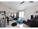 Stylish bedroom featuring bean bag chairs, desk and large mirrored closet at 1227 E Sheena Dr, Phoenix, AZ 85022