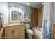 Cozy bathroom with granite countertop vanity and tiled tub/shower at 14407 N 35Th Pl, Phoenix, AZ 85032