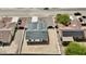 Birds-eye view of a new home construction site with modern roofing and a spacious yard at 15901 S Saxon Rd, Arizona City, AZ 85123