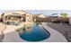 Backyard featuring a pool, hot tub, gazebo, and lounge chairs for relaxing at 18842 N Lariat Rd, Maricopa, AZ 85138