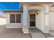 Close up view of the front entrance showing the security door and house number at 28617 N 50Th Pl, Cave Creek, AZ 85331