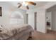 Bedroom featuring carpet, closet, ceiling fan and natural light at 31446 N Candlewood Dr, San Tan Valley, AZ 85143