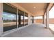 Covered outdoor patio featuring recessed lighting, expansive views, and a seamless transition to the indoors at 40218 N Alegre Dr, San Tan Valley, AZ 85140