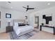 Stylish main bedroom featuring natural light and a view to the main bathroom at 4302 E Marion Way, Phoenix, AZ 85018