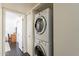 Convenient laundry area with stacked washer and dryer, maximizing space at 4832 E Mineral Rd # 5, Phoenix, AZ 85044