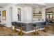 Stylish bar area featuring quartz countertops, modern backsplash, and barstool seating at 6650 N Hillside Dr, Paradise Valley, AZ 85253