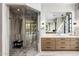 Elegant bathroom with marble accents, glass shower, and modern fixtures at 6650 N Hillside Dr, Paradise Valley, AZ 85253