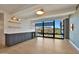 Bright living room with modern built-in cabinets and a large window showcasing city views at 7161 E Rancho Vista Dr # 6009, Scottsdale, AZ 85251