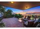 Relaxing patio with outdoor seating and scenic views of mountains and buildings at 7161 E Rancho Vista Dr # 6009, Scottsdale, AZ 85254