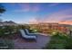 Breathtaking rooftop terrace featuring comfortable seating, stunning views and colorful landscaping at 7161 E Rancho Vista Dr # 6009, Scottsdale, AZ 85251