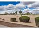 Residential backyard overlooking a well-manicured desert landscape at 11069 E Kilarea Ave # 198, Mesa, AZ 85209