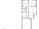 Detailed floor plan featuring two bedrooms, two bathrooms, a kitchen, and an attached garage at 11734 W Paradise Dr, El Mirage, AZ 85335