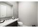 Contemporary bathroom featuring a modern vanity with a white countertop and a sleek toilet at 14102 E Sonora Crest Dr, Fountain Hills, AZ 85268