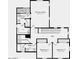 Second-floor layout featuring a primary suite, two bedrooms, bathroom and laundry room, maximizing space and comfort at 14628 W Sand Hills Rd, Surprise, AZ 85387